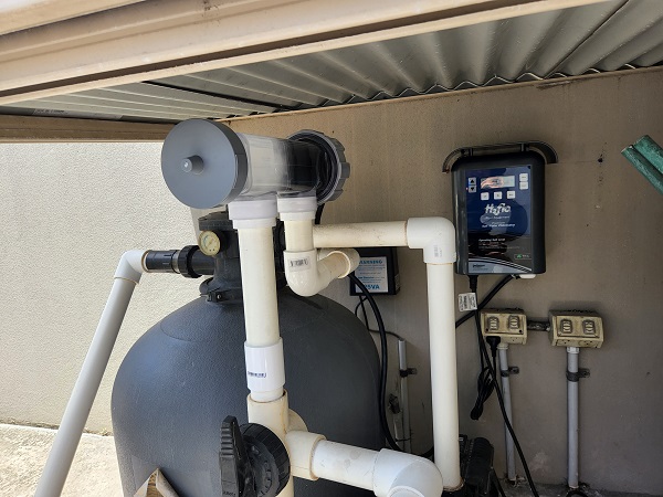 New pool pump, chlorinator and filter installation